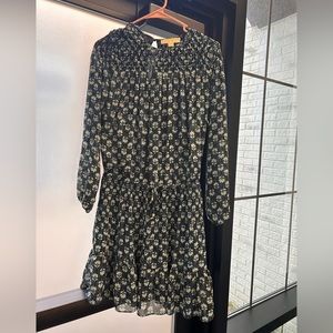 Michael Kors blue smocked dress medium